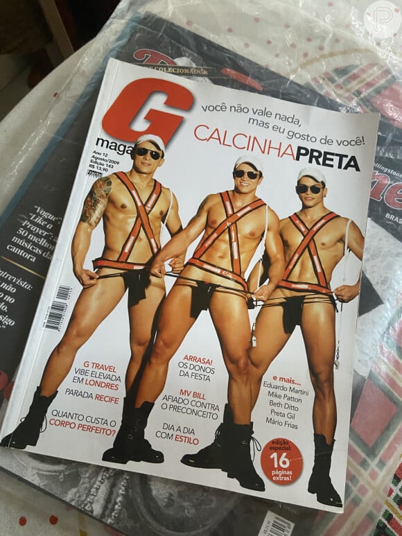 Dennis Dinelle posou nu para a G Magazine em 2009, graças ao sucesso do Calcinha Preta