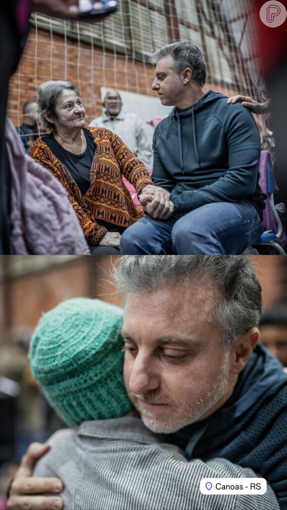 Luciano Huck visitou abrigos e conversou com pessoas vítimas da tragédia das chuvas no RS: 'A gente que é pai ou mãe imagina o tamanho da dor dessas famílias'