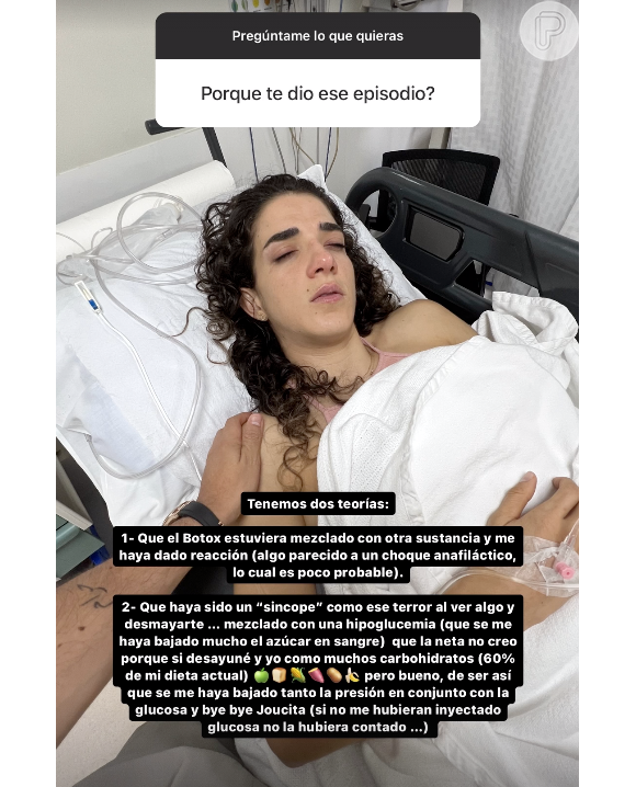 Jous Fit compartilhou seu relato e disse suspeitar de ter tido uma reação ao botox, ou que o produto estaria adulterado