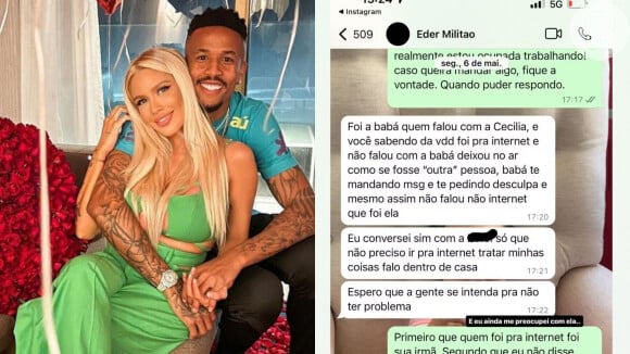 Karoline Lima expõe prints que falam sobre ex-babá da filha Cecília