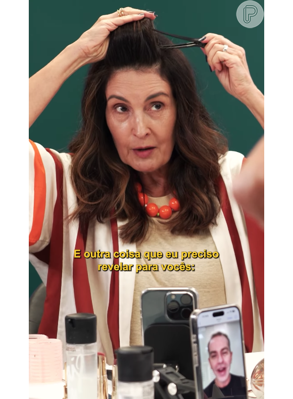 Fátima Bernardes também ressaltou que essa era sua primeira vez fazendo um tutorial e pediu a paciência dos fãs