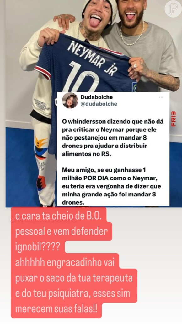 Luana Piovani x Whindersson Nunes: atriz fez nova crítica ácida na web contra Neymar