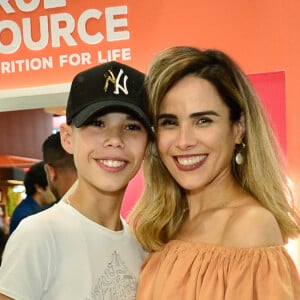 Wanessa Camargo e o filho José Marcus Buaiz estiveram na Feira Natural Tech no Expo Anhembi em São Paulo, nesta sexta-feira (14) 