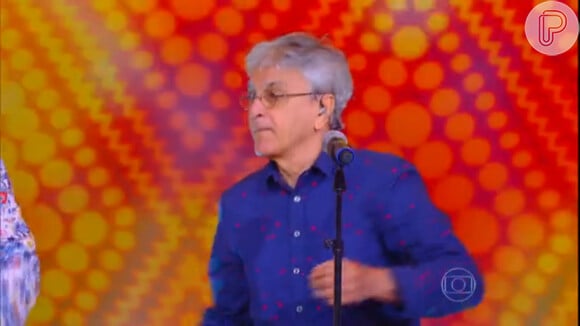 Caetano Veloso cantou 'A luz de Tieta', ao lado de Márcio Victor, 'Sai do Chão', 25 de janeiro de 2015