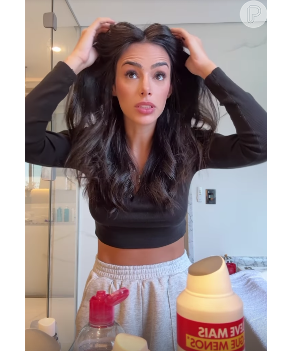 Bruna Biancardi revelou que estava com linhas de expressão após a gravidez e, por isso, fez as aplicações