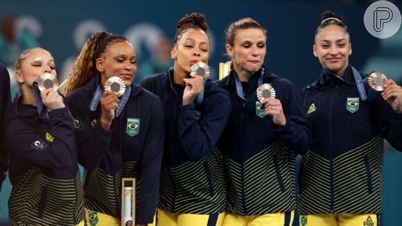 Rebeca Andrade conquistou o bronze por equipes na Ginástica Artística das Olimpíadas de Paris 2024