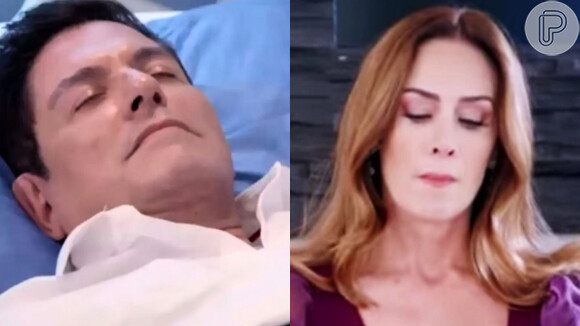 Geraldo fica inconsciente na cama com Mirtes na novela Contigo Sim