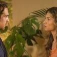 Na novela 'Flor do Caribe', Ester (Grazi Massfera) resolve por fim no casametno com Alberto (Igor Rickli)