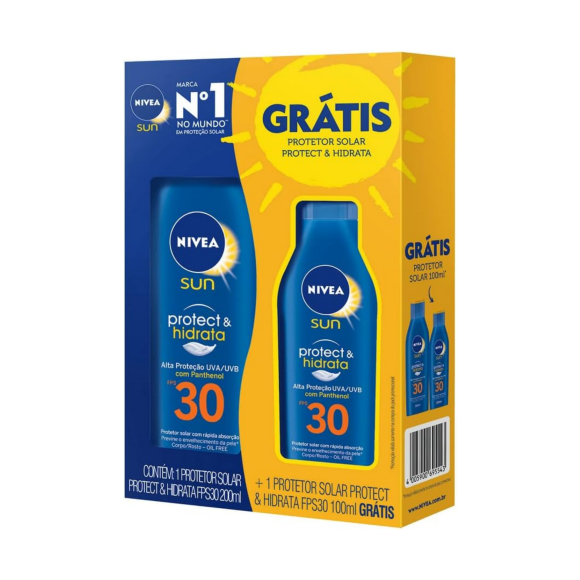 Protetor Solar Nivea Sun Fps 30 200Ml + Protetor 100Ml, NIVEA