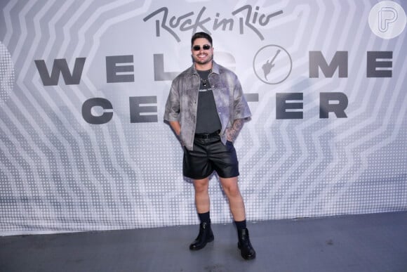 Rock in Rio 2024: Lucas Souza apostou em um short com uma camisa estilosa