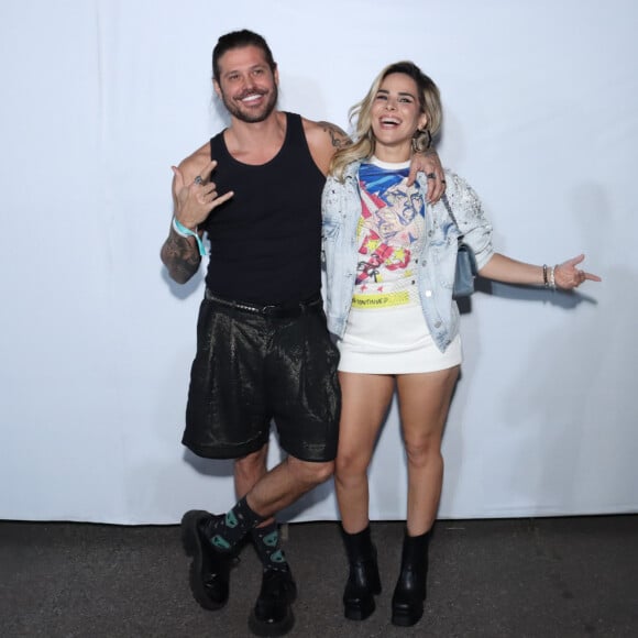 Rock in Rio 2024: Wanessa escolheu uma minissaia com uma camiseta colorida e jaqueta, e Dado Dolabella foi de all black