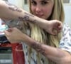 Bárbara Evans se arrependeu da tatuagem que fez nos antebraços, em homenagem à mãe e ao pai