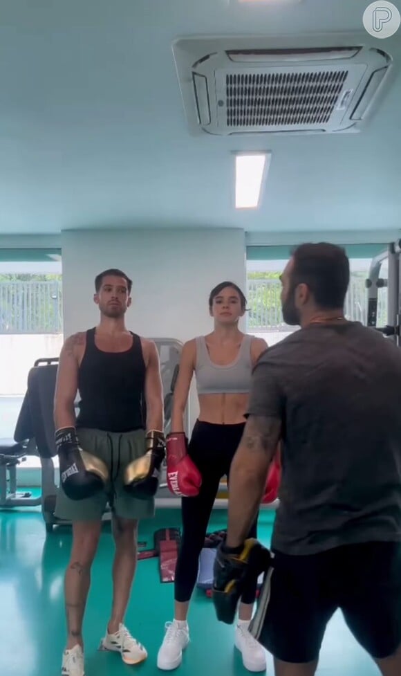 Bruna Marquezine e João Guilherme mostraram sintonia no treino