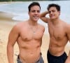 Fábio Rio e Eduardo Rio Godinho dão beijo triplo em influenciadora e geram polêmica na web por serem irmãos