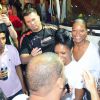 Cantora norte-americana Queen Latifah participa de ensaio de rua do Salgueiro, no Rio de Janeiro