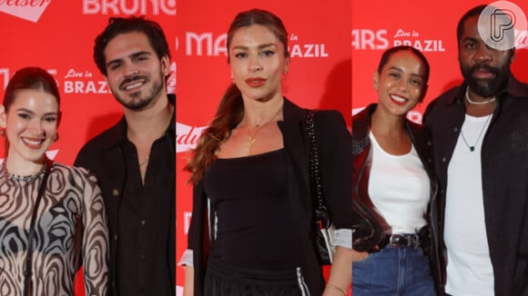 Grazi Massafera, Taís Araujo e Lázaro Ramos, Ana Clara com namorado, e mais famosos curtem show de Bruno Mars