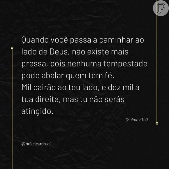 Rafael Cardoso intercalou os esclarecimentos com mensagens de cunho religioso, o que rendeu muitas críticas no Instagram