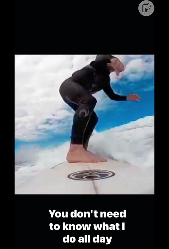 Diego Alemão postou um vídeo onde exibe suas habilidades no surf