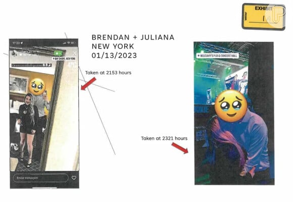 A polícia encontrou ainda evidências substanciais do relacionamento entre Juliana e Brendan.Fotos nas redes sociais e uma imagem dos dois no quarto reforçaram a narrativa de que já viviam como casal