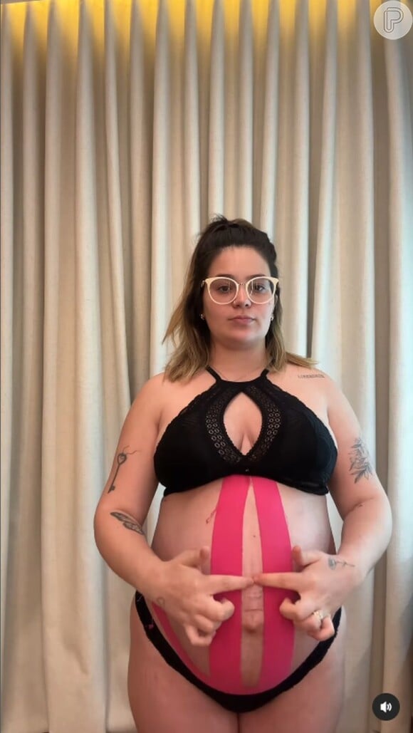 Viih Tube também não ficou com a linha escura na barriga, comum nas gestações