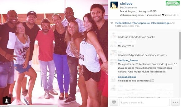 Ao compartilhar a foto no Instagram, os seguidores de Samara Felippo falaram sobre o novo casal: 'Lindos'