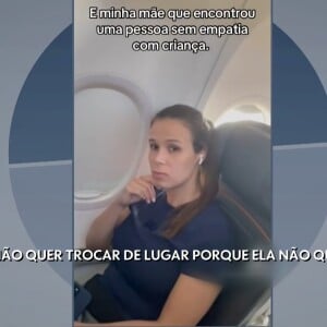 Polêmica no avião: bancária não aceitou trocar de lugar com criança e e foi filmada pela mãe da criança