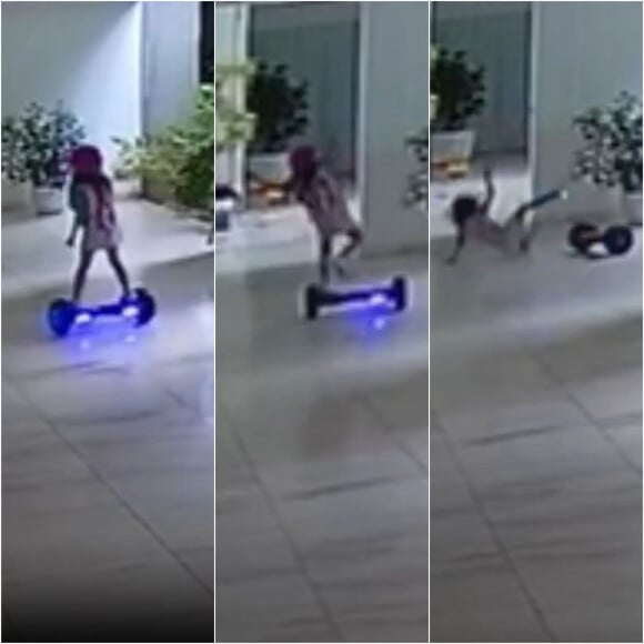 Zoe se desequilibrou e, segundo ela, 'tropeçou na rodinha' do skate elétrico