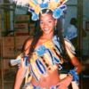 No telão, apareceu uma foto de Juliana Alves no Carnaval de 2001, já desfilando pela Unidos da Tijuca, onde hoje desfila como rainha de bateria