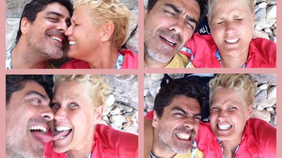Xuxa posta foto em momentos divertidos com o namorado, Junno Andrade: 'Férias'