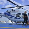 Valesca Popozuda chega de helicóptero a evento de moda em São Paulo