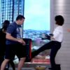 Fátima Bernardes deu chutes durante treino de muay thai no encerramento do 'Encontro'