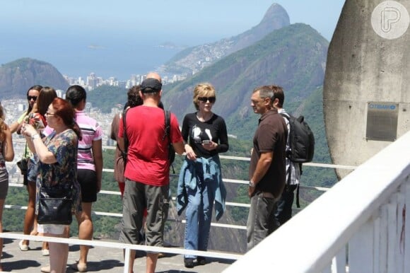 Jane Fonda curte o visual do Rio de Janeiro em 29/11/2012