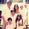 Márcio Garcia batiza o filho João em igreja do Rio de Janeiro, na semana passada