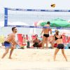 Fernanda Lima e Rodrigo Hilbert também jogaram uma partida de vôlei de praia