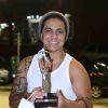 Thammy Miranda venceu uma das categorias do Troféu Arrasa Bi, realizado em São Paulo, nesta quarta-feira, 18 de março de 2015