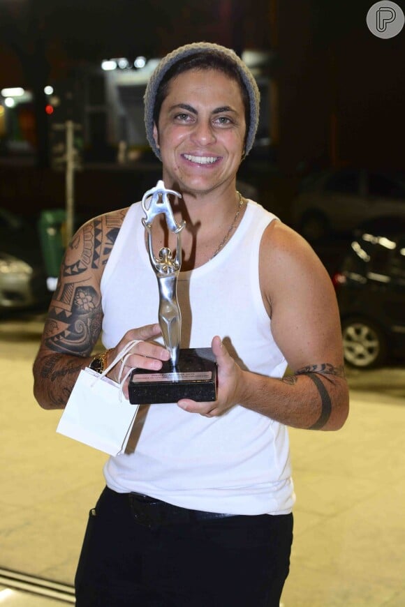 Thammy Miranda venceu uma das categorias do Troféu Arrasa Bi, realizado em São Paulo, nesta quarta-feira, 18 de março de 2015