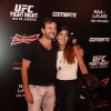 Roberto Birindelli e a mulher marcaram presença no evento UFC Rio 6