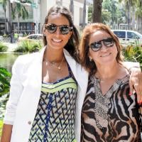 Grávida de oito meses de Eike Batista, Flávia Sampaio festeja 32 anos com a mãe