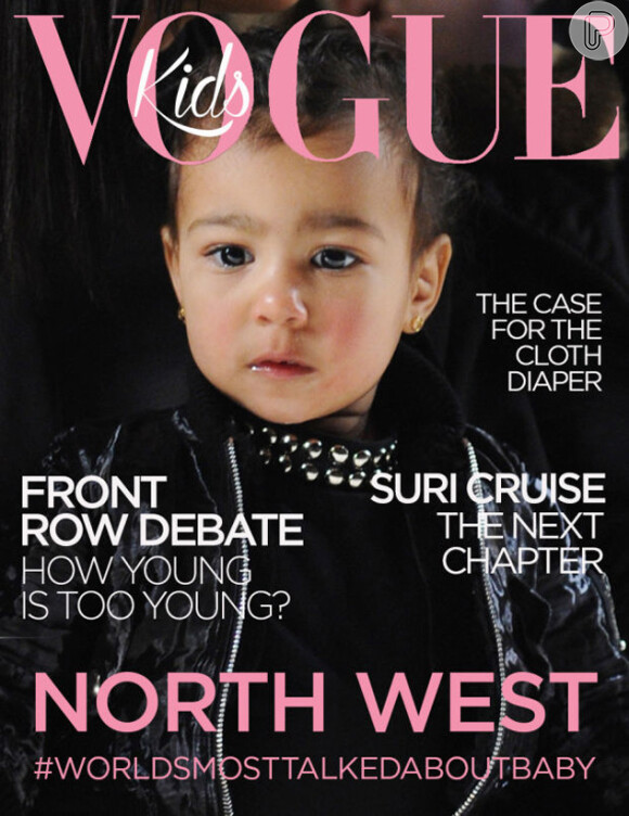 Rolou nas redes sociais uma capa falsa da revista 'Vogue Kids' com a filha de Kim Kardashian e Kanye West, North
