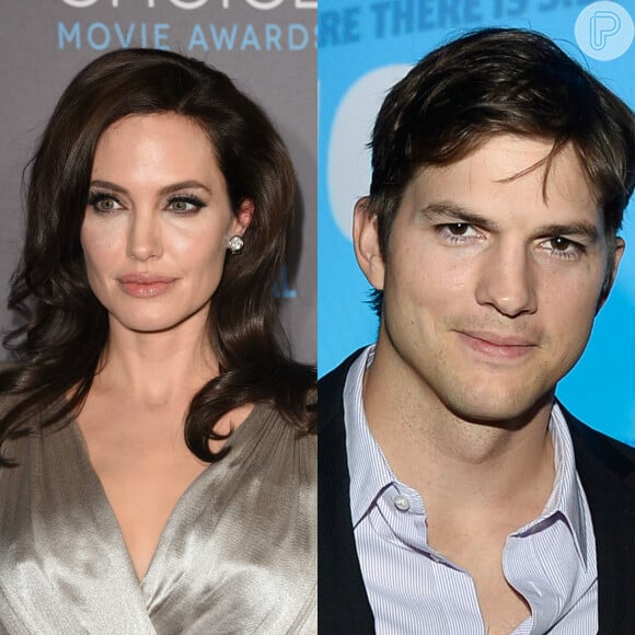 Os belos rostos de Angelina Jolie e Ashton Kutcher lhes garantiram lugar na sétima posição