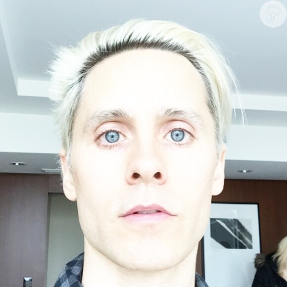Jared Leto postou foto no Instagram mostrando os testes de maquiagem para viver o vilão Coringa no filme 'Esquadrão Suicida'