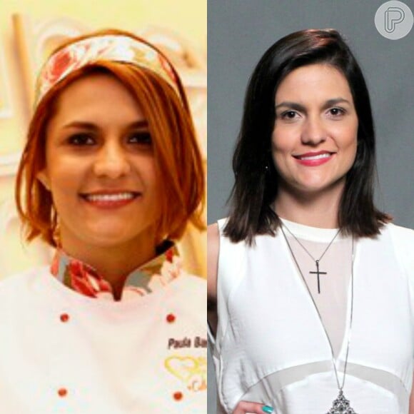 Paula Barbosa adotou fios curtos ao participar do 'Super Chef', no programa 'Mais Você', mas manteve o ruivo usado em 'Meu Pedacinho de Chão'. Agora, para 'I Love Paraisópolis', ela ficou morena
