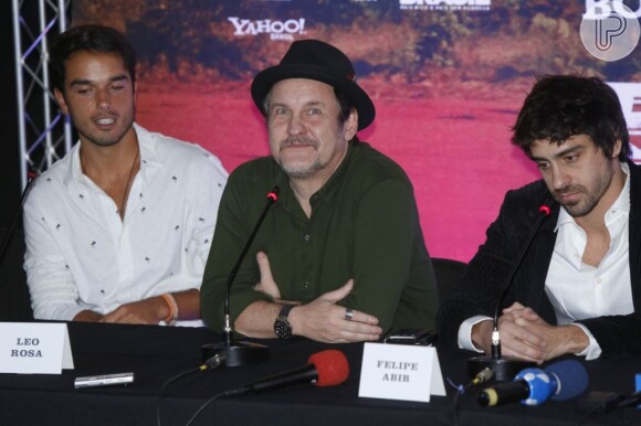Antonio Calloni estava na coletiva de imprensa e première do filme 'Faroeste Caboclo'