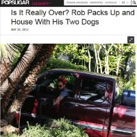 Robert Pattinson busca cachorros e pertences da casa de Kristen Stewart