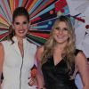 Karina Dohme e Dani Calabresa, ambas do elenco do 'Zorra Total', usaram vestidos curtos para a festa da emissora