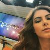 Bruna Hamu tira selfie nos bastidores do 'Encontro' e fãs elogiam: 'Gata', 'linda' foram só alguns