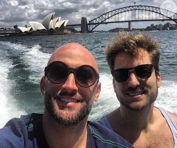 Paulo Gustavo e Thales Bretas em viagem a Austrália