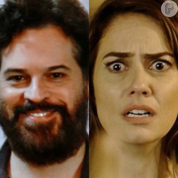 Suzana (Adriana Prado) descobre que Oscar (Juan Alba), o marido que pensa ter matado, está vivo, na novela 'Alto Astral'