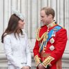 Kate Middleton e o príncipe William foram juntos à cerimônia Trooping The Colours, na Inglaterra, em junho de 2014