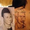 Fã faz tatuagem do rosto de Neymar; Purepeople reúne fotos de homenagens a seus ídolos em dezembro de 2012
